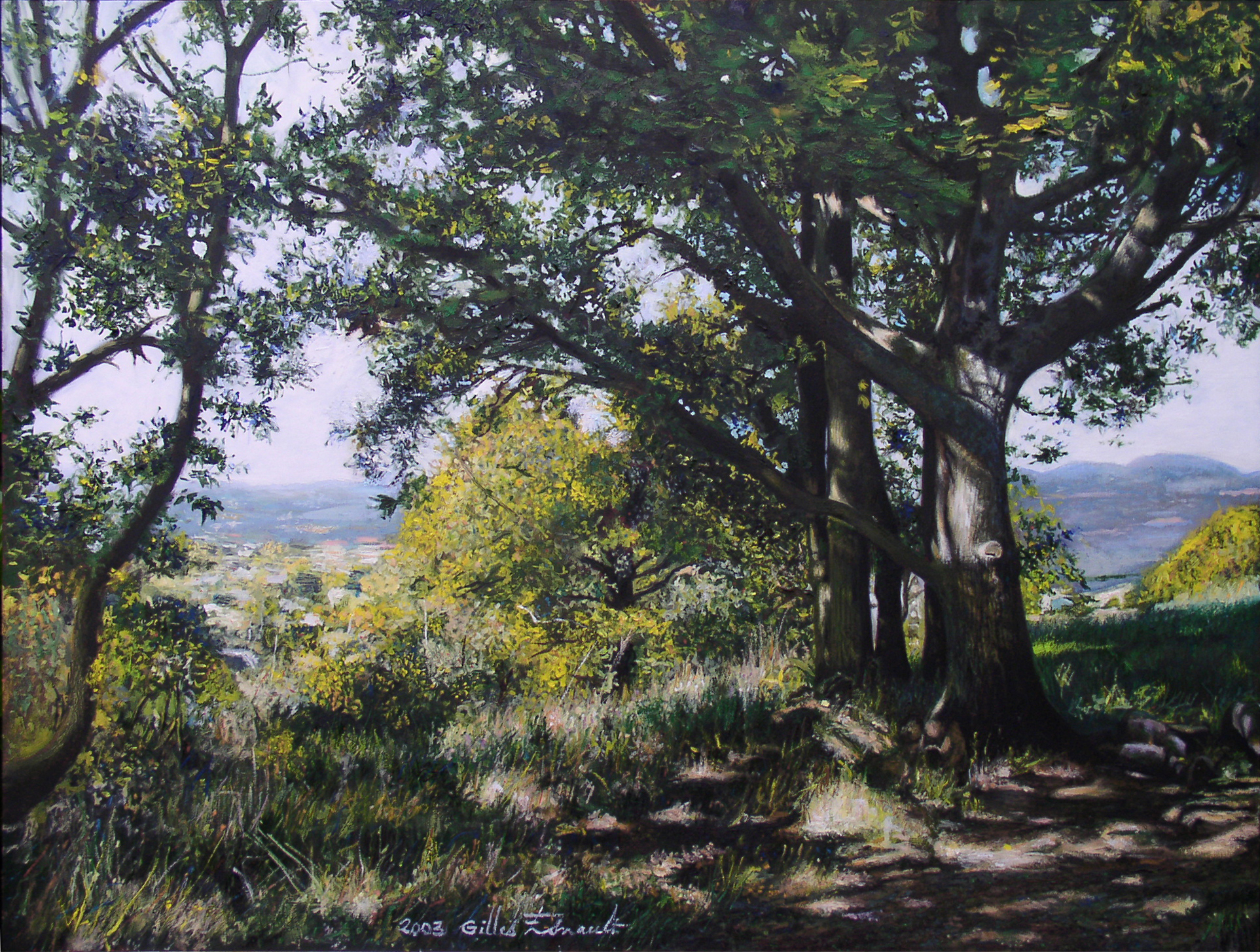 Chênes des puys — Gilles Paul Esnault — 53 × 75 cm