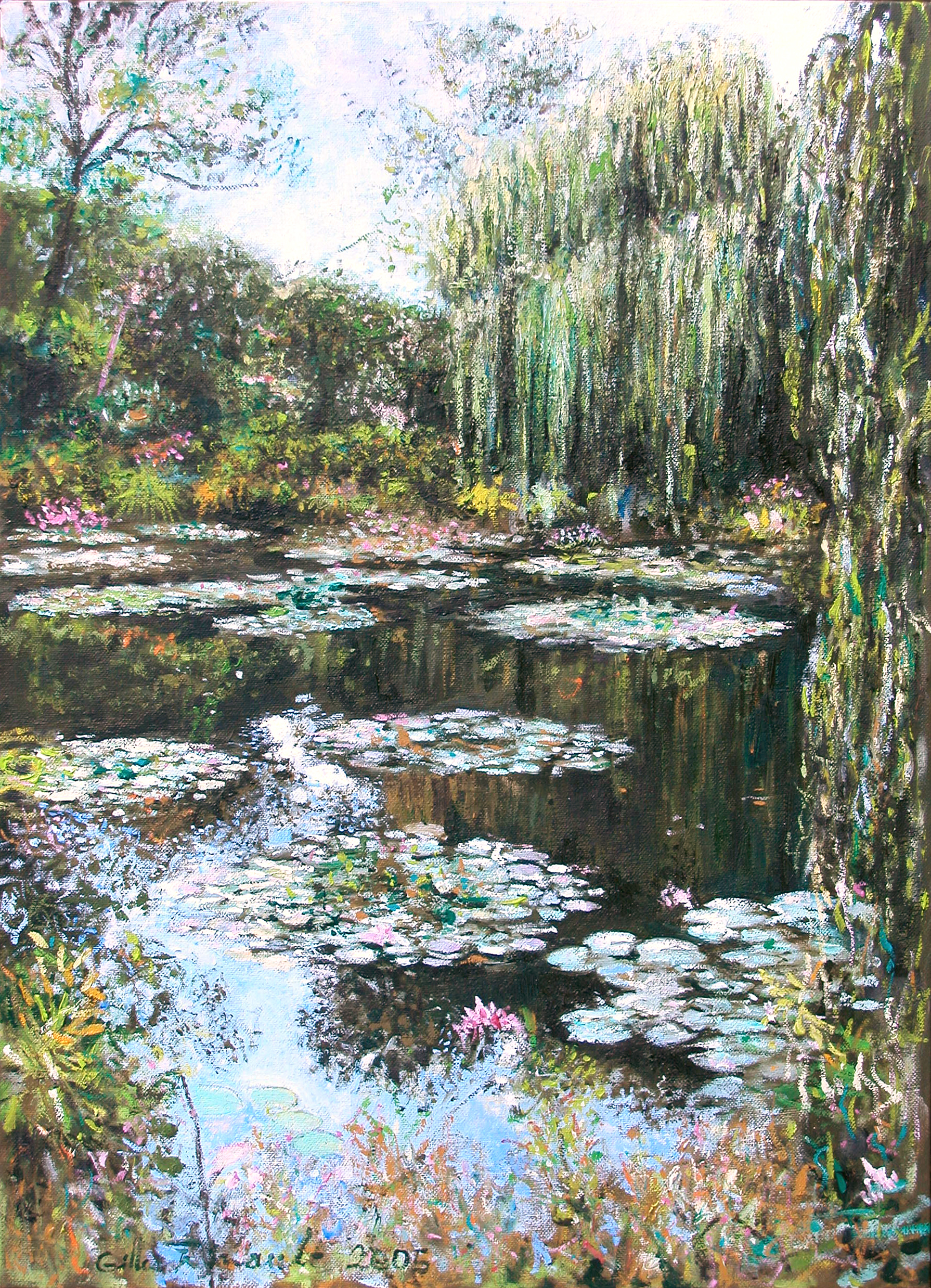 Nénuphars à Giverny — Gilles Paul Esnault — 46 × 33 cm
