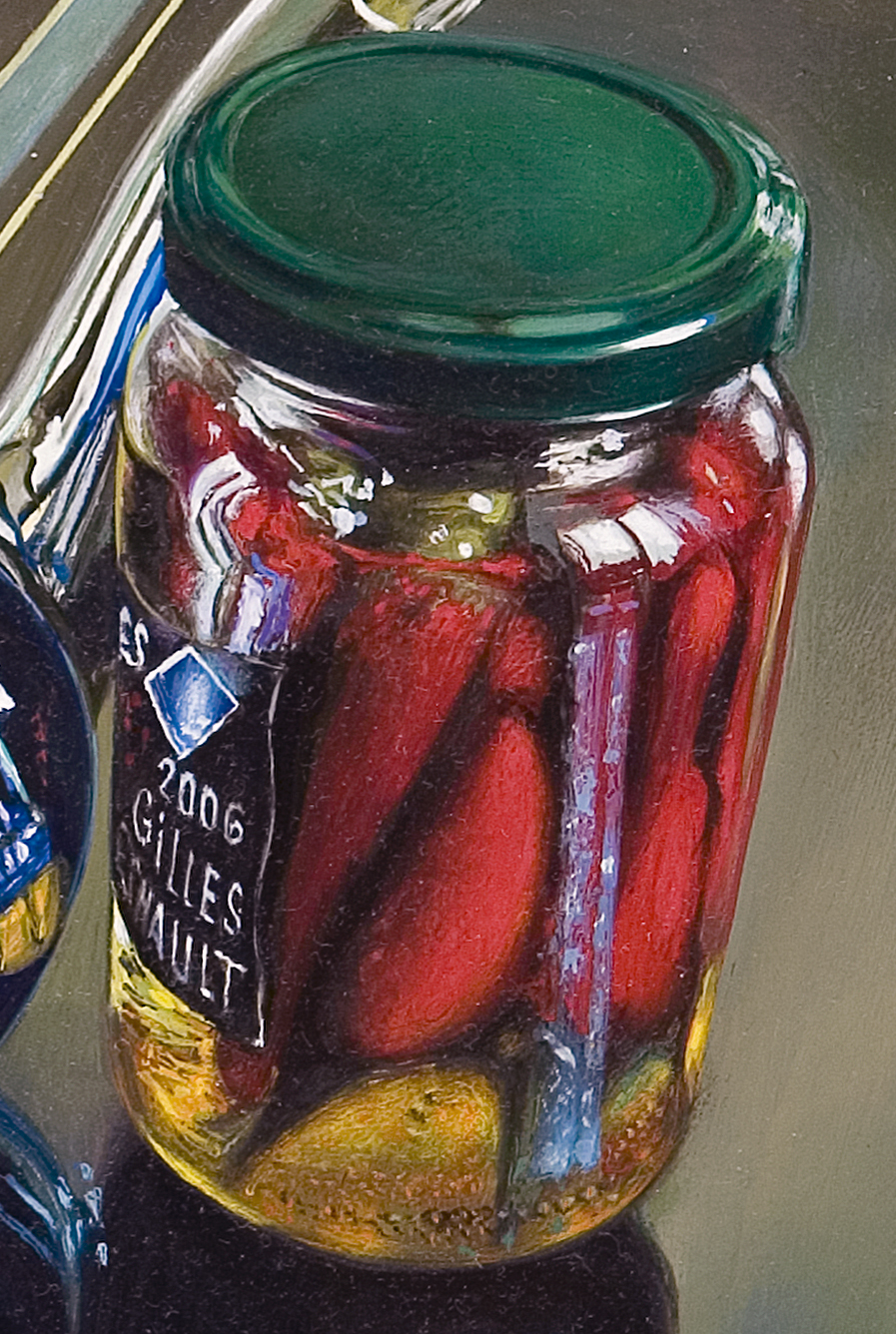 Détail — Verre bleu orange — 4