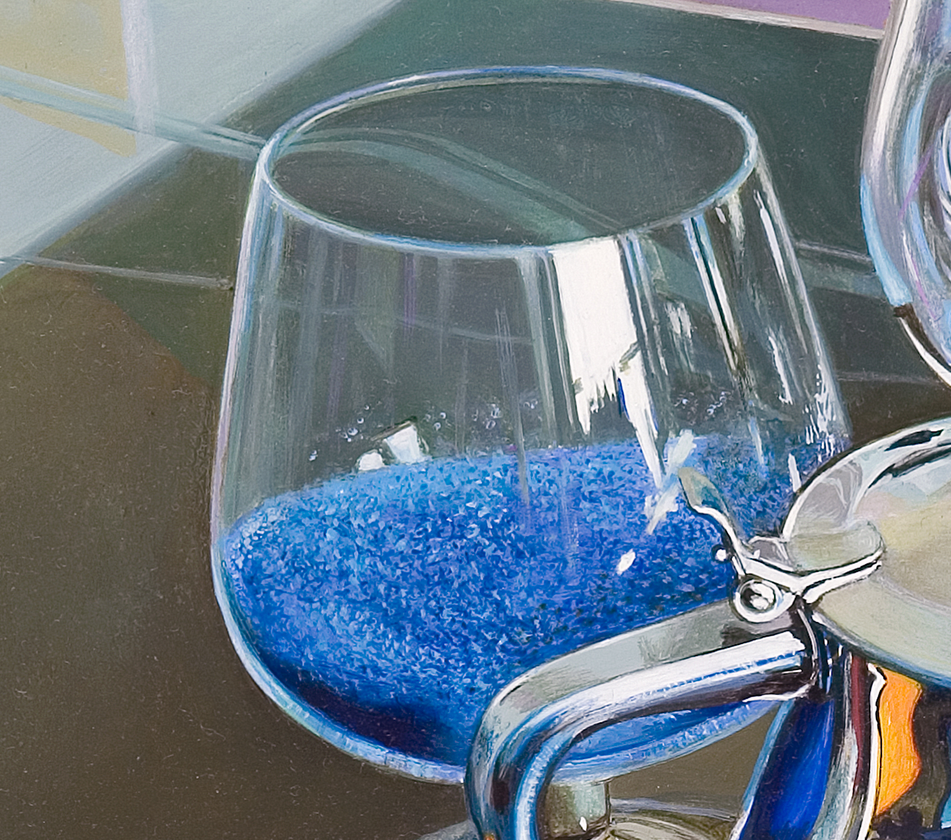 Détail — Verre bleu orange — 5